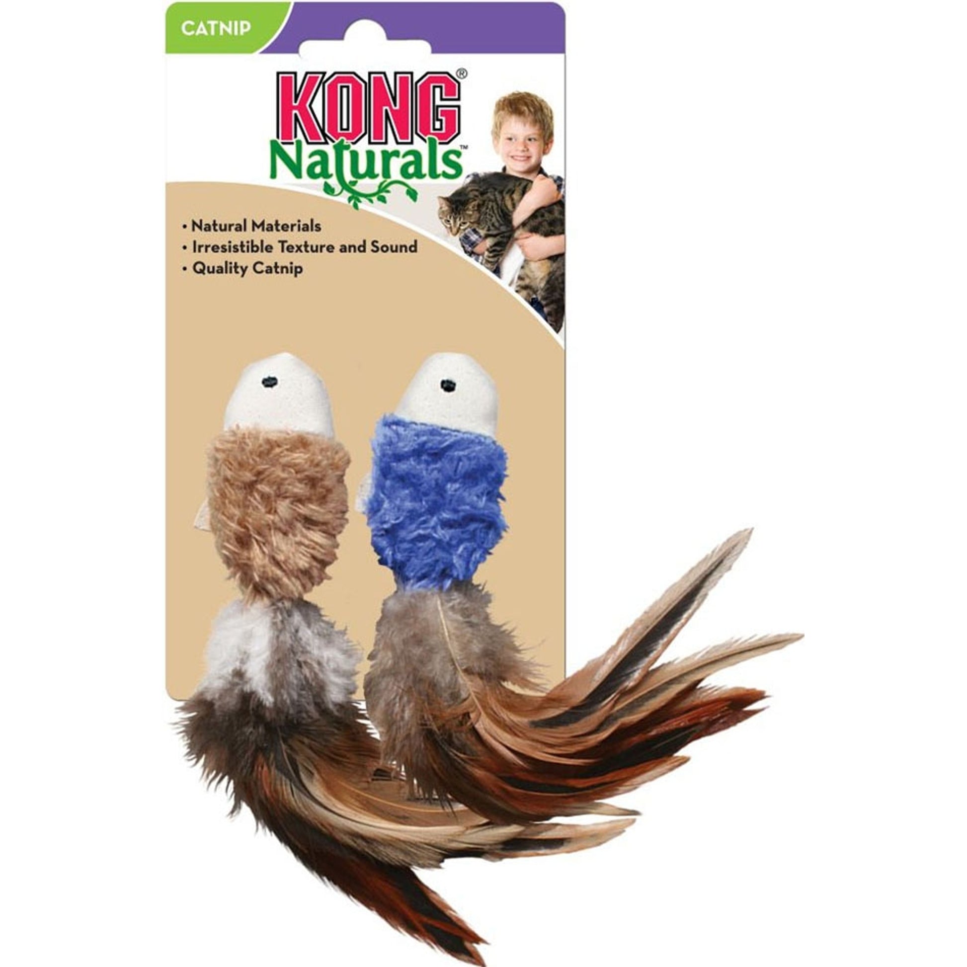 KONG Naturals Crinkle Fish - 2 Pack