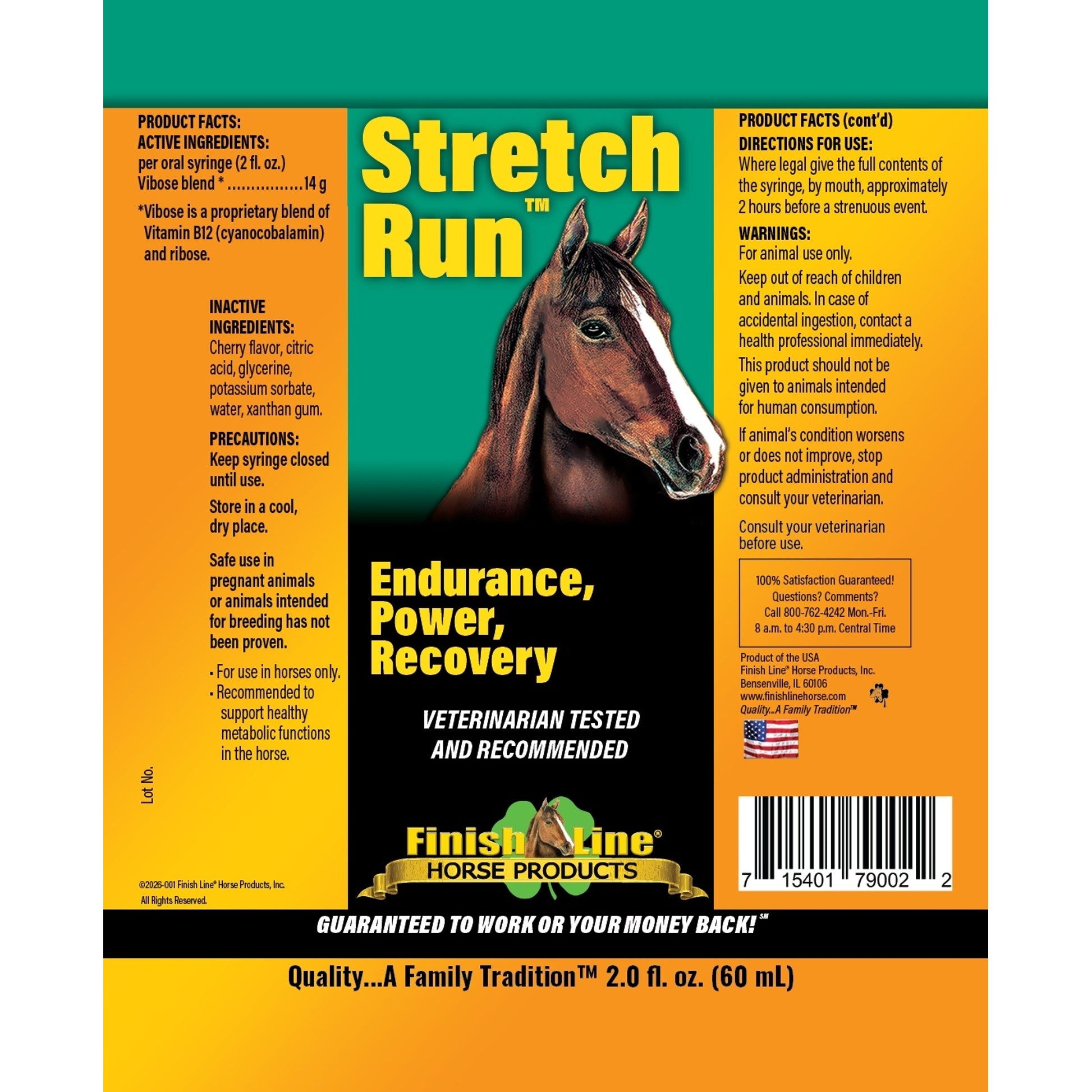 Finish Line Stretch Run Healthy Energy Syringe