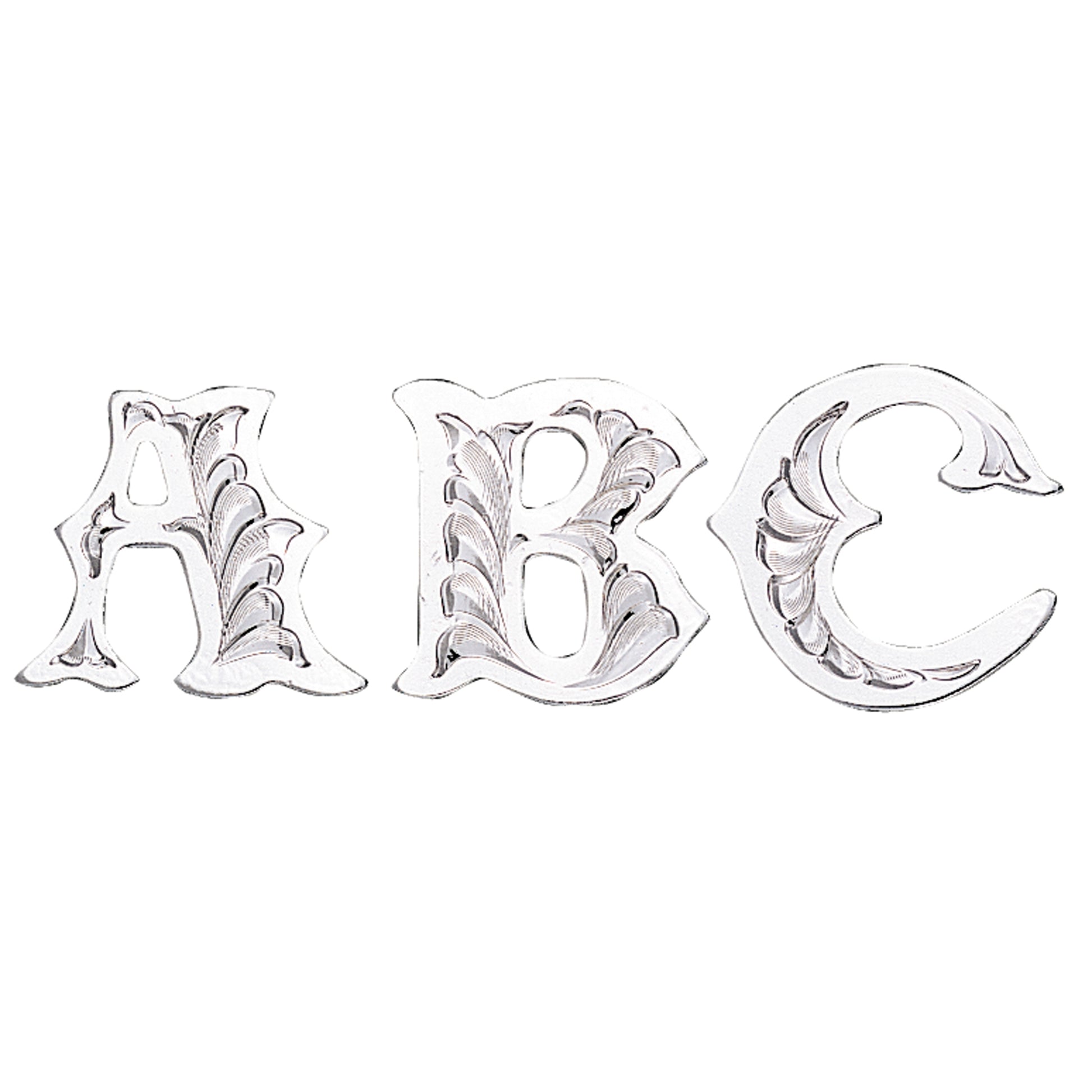 Montana Silversmiths Silver Trim Letter 3/4 Bk/Wh