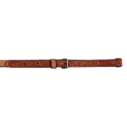 Circle Y Floral Tooled Flank Cinch with Billets