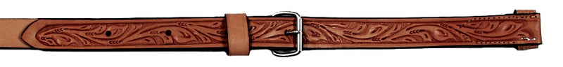 Circle Y Floral Tooled Flank Cinch with Billets