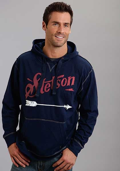 Stetson Mens Arrow Head Shield Hooded Sweatshirt