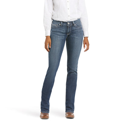 Ariat Ladies R.E.A.L. Mid Rise Arrow Gianna Straight Jeans