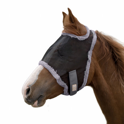 BARN & STABLE Fly Mask without Ears & Fleece Trim