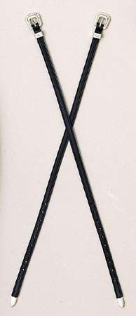 Black Spur Strap With Silver Buck