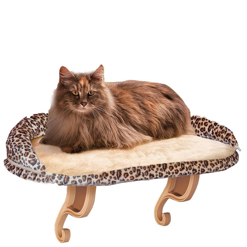 KH Mfg Deluxe Leopard Kitty Sill Window Cat Perch