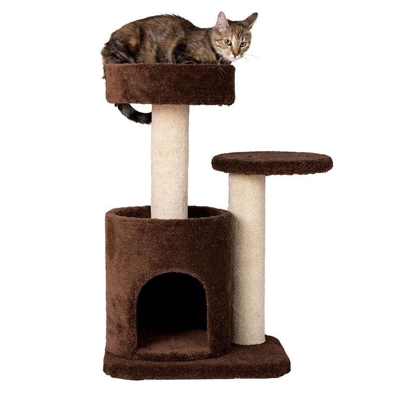 Armarkat Premium Real Wood Cat Tree 30in Brown