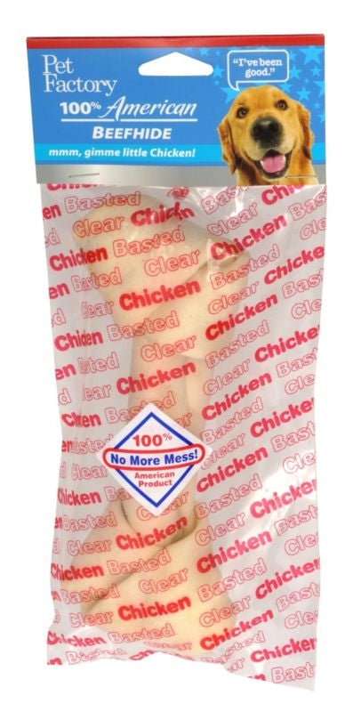 Clear Basted Bone Dog Rawhide