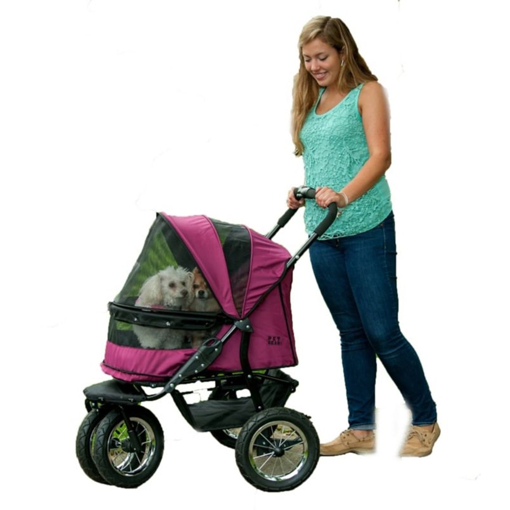 no zip double pet stroller Pet Gear NO-ZIP Double Pet Stroller– 1800PetSupplies.com