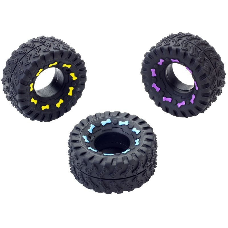 SPOT Vinyl Squeaky Tire Dog Toy