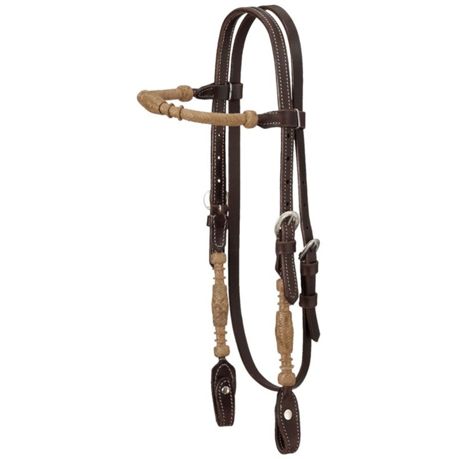 Royal King Rolled Rawhide Browband Headstall