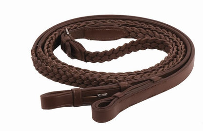Henri de Rivel Plaited Reins 5/8 inch