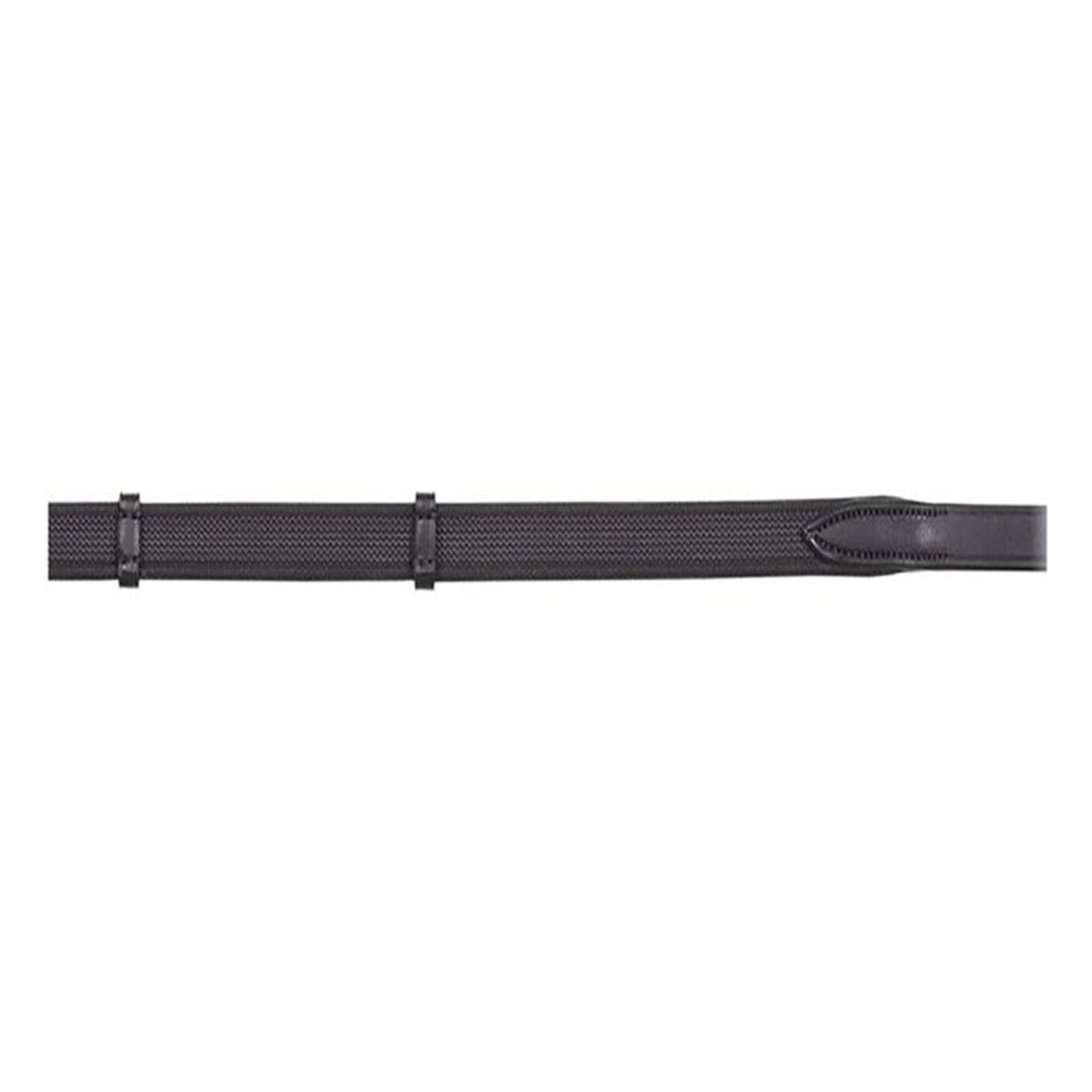 Ovation Leather Rubber Web Reins with Buckle Ends