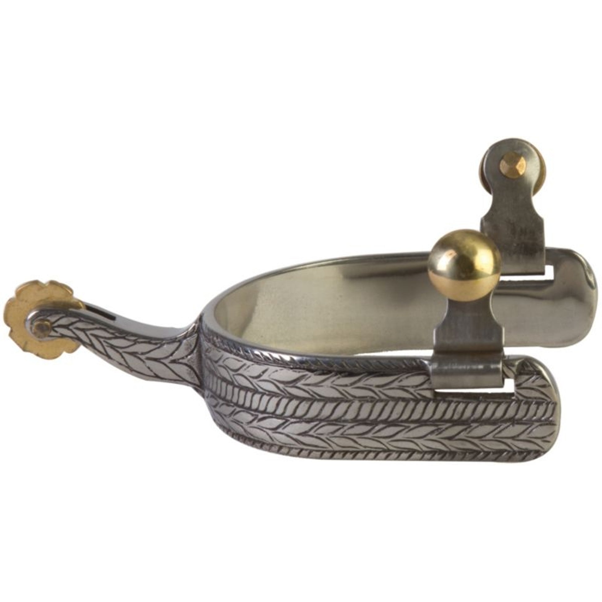 Western SS Rope Wide Clover Mens Spurs
