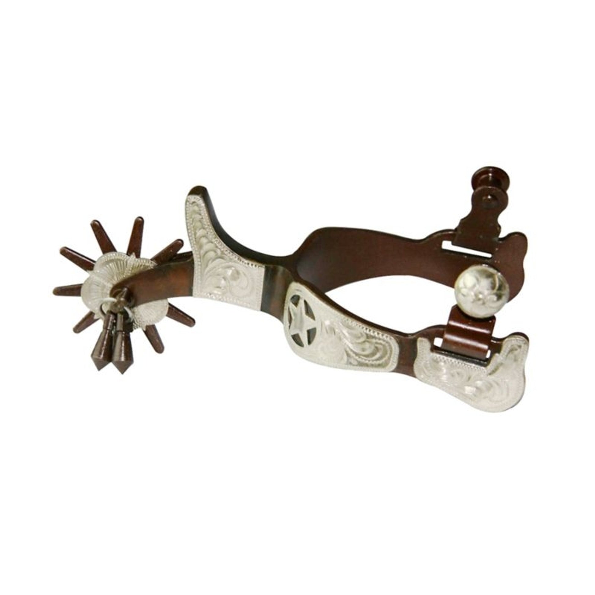 Western AT Texas Star 10pt Mens Jingle Bob Spurs