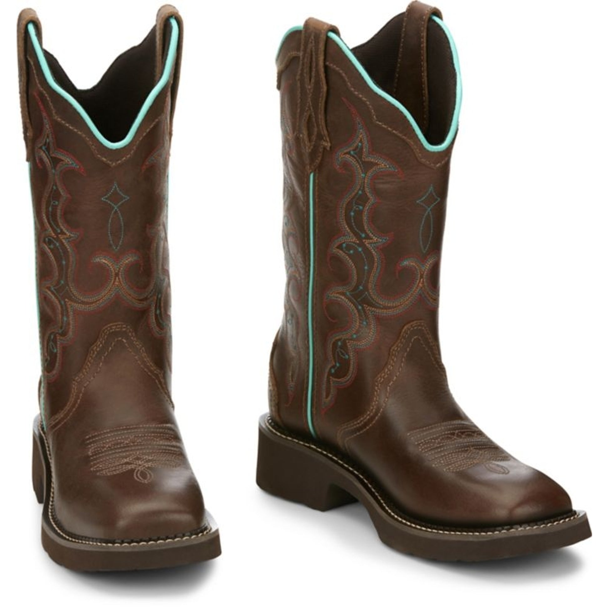 Justin Ladies Gypsy Raya Tan Square Toe Boots