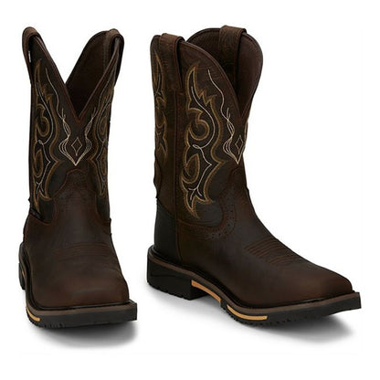 Justin Mens Stampede Joist WP Comp Toe Boots