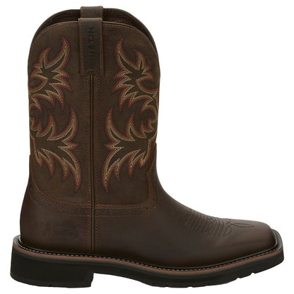 Justin Mens Stampede Sq Rugged Work Boots