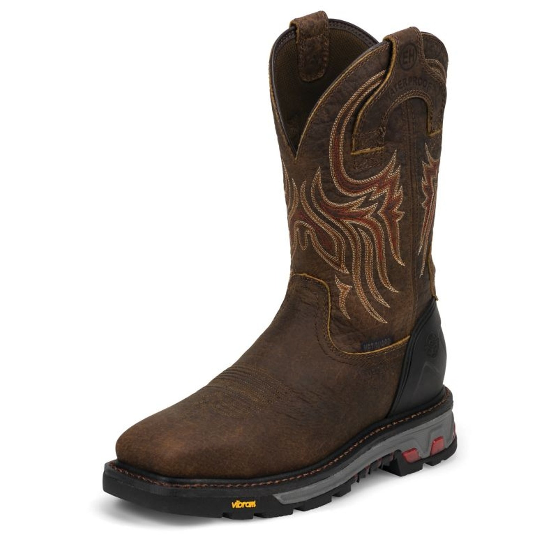 Justin Mens Commander X5 Sq Steel WP Boots