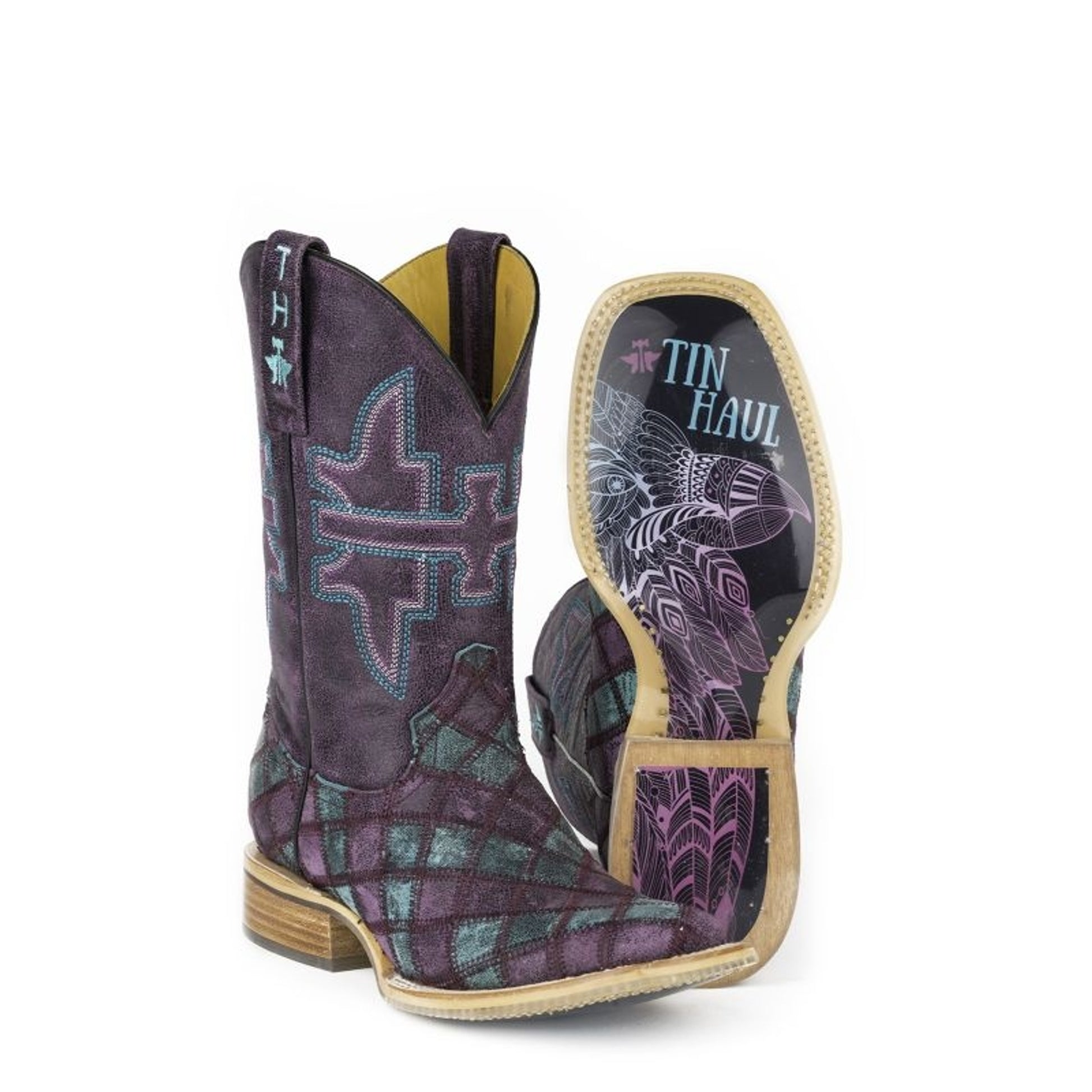 Tin Haul Ladies Chevron Square Toe Boots