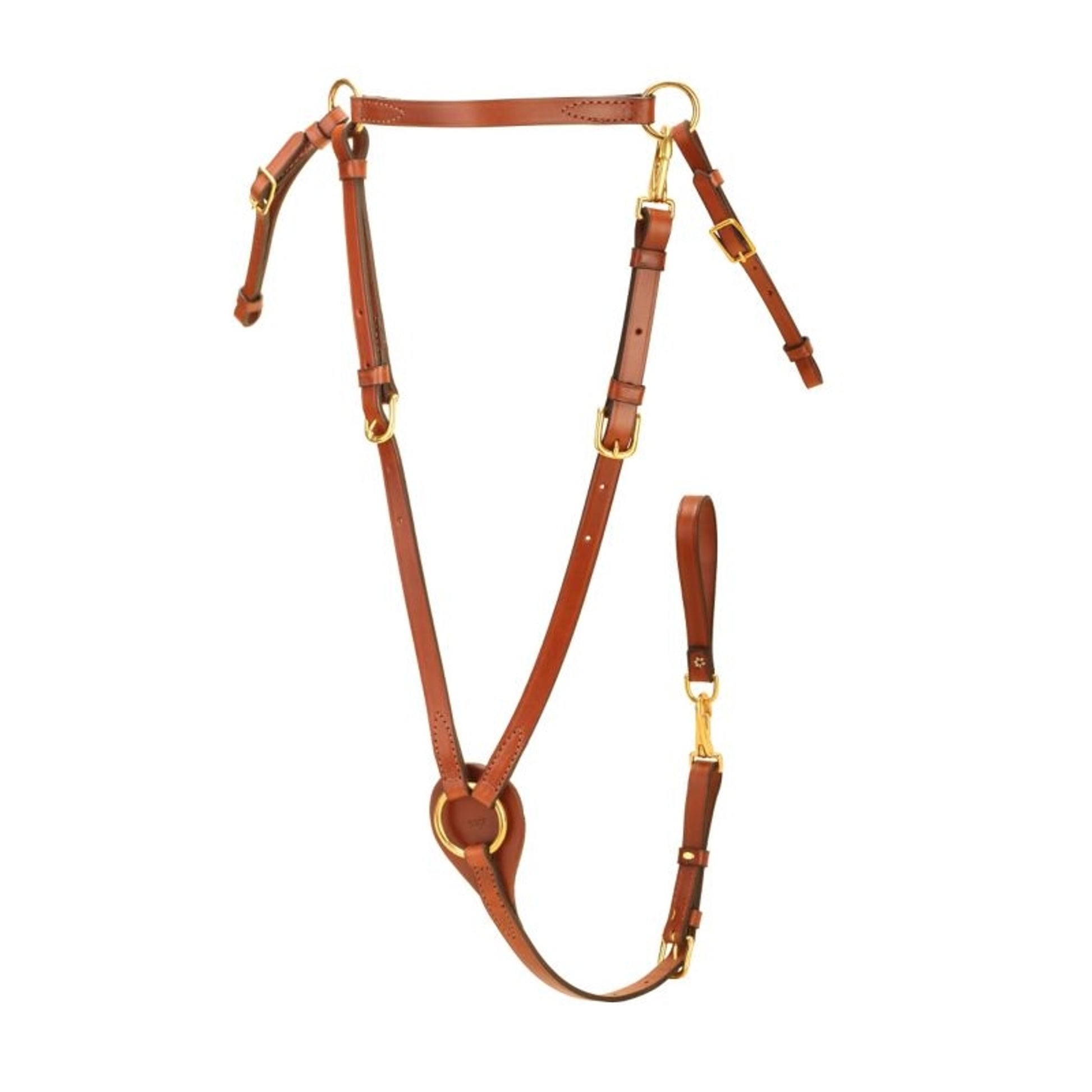 Tory Leather Breastplate with Brass Snaps