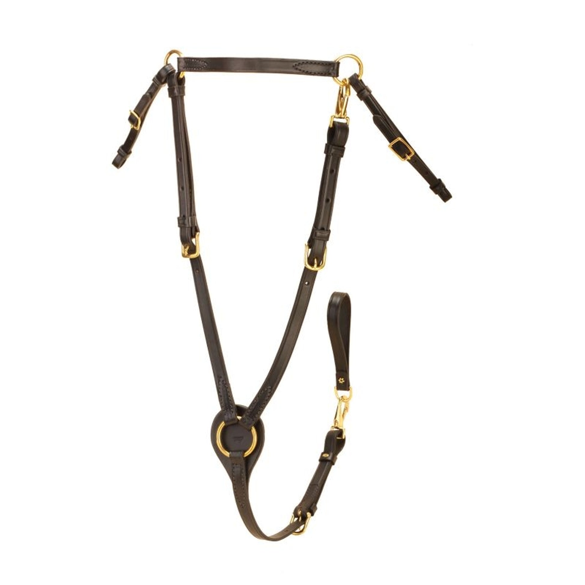 Tory Leather Breastplate with Brass Snaps