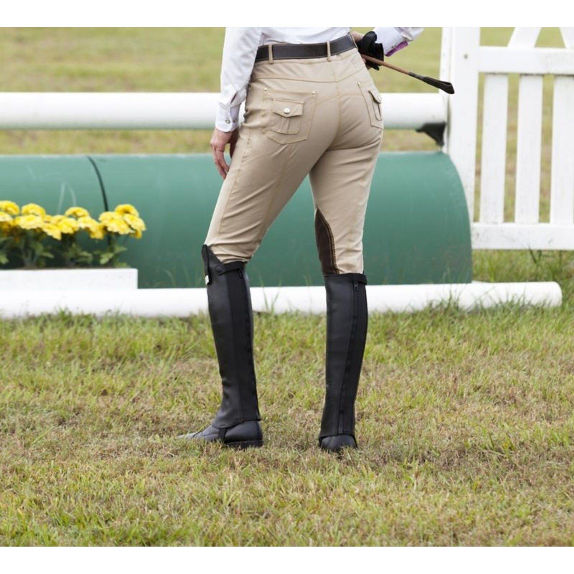 Huntley Ladies Beige Knee Patch Riding Pant