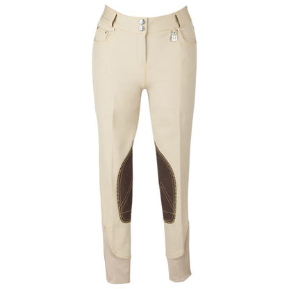 Huntley Ladies Beige Knee Patch Riding Pant