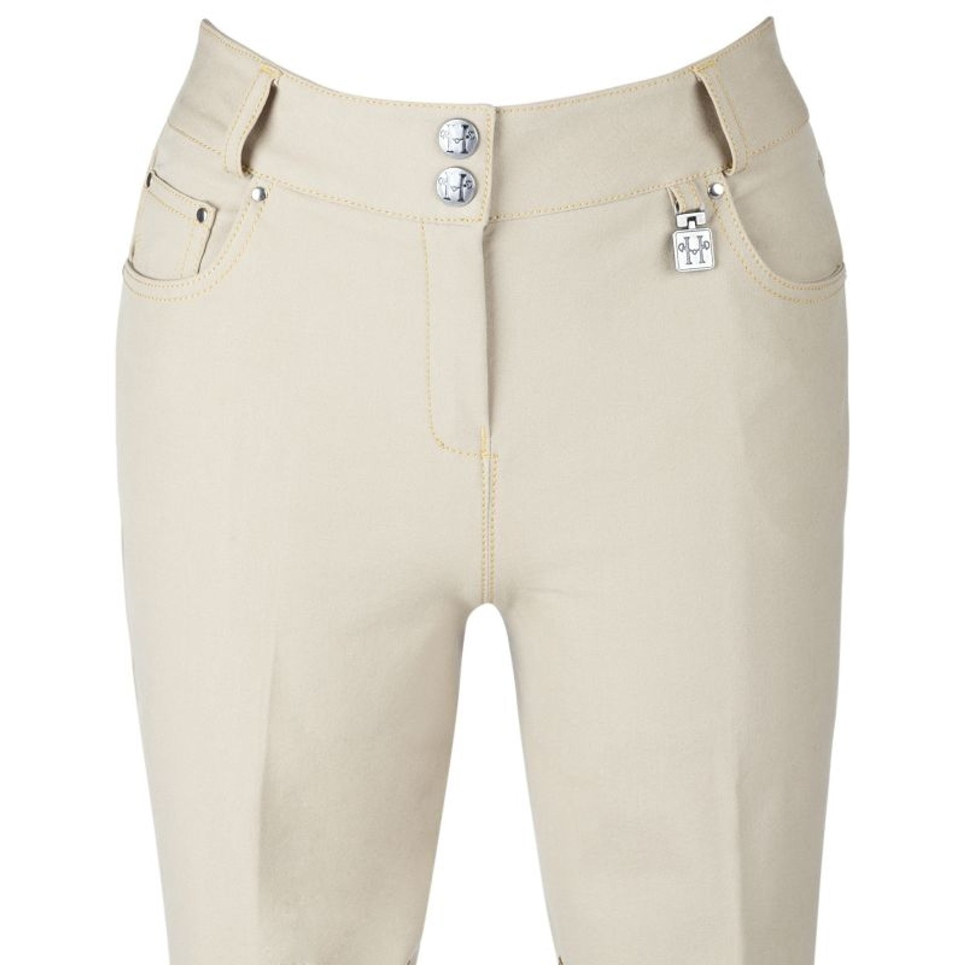 Huntley Ladies Beige Knee Patch Riding Pant
