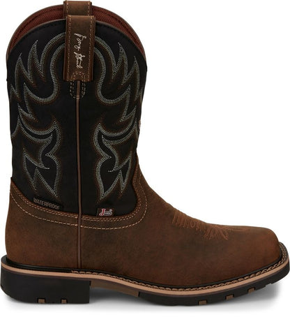 Justin Mens George Strait Fireman Sq Boots