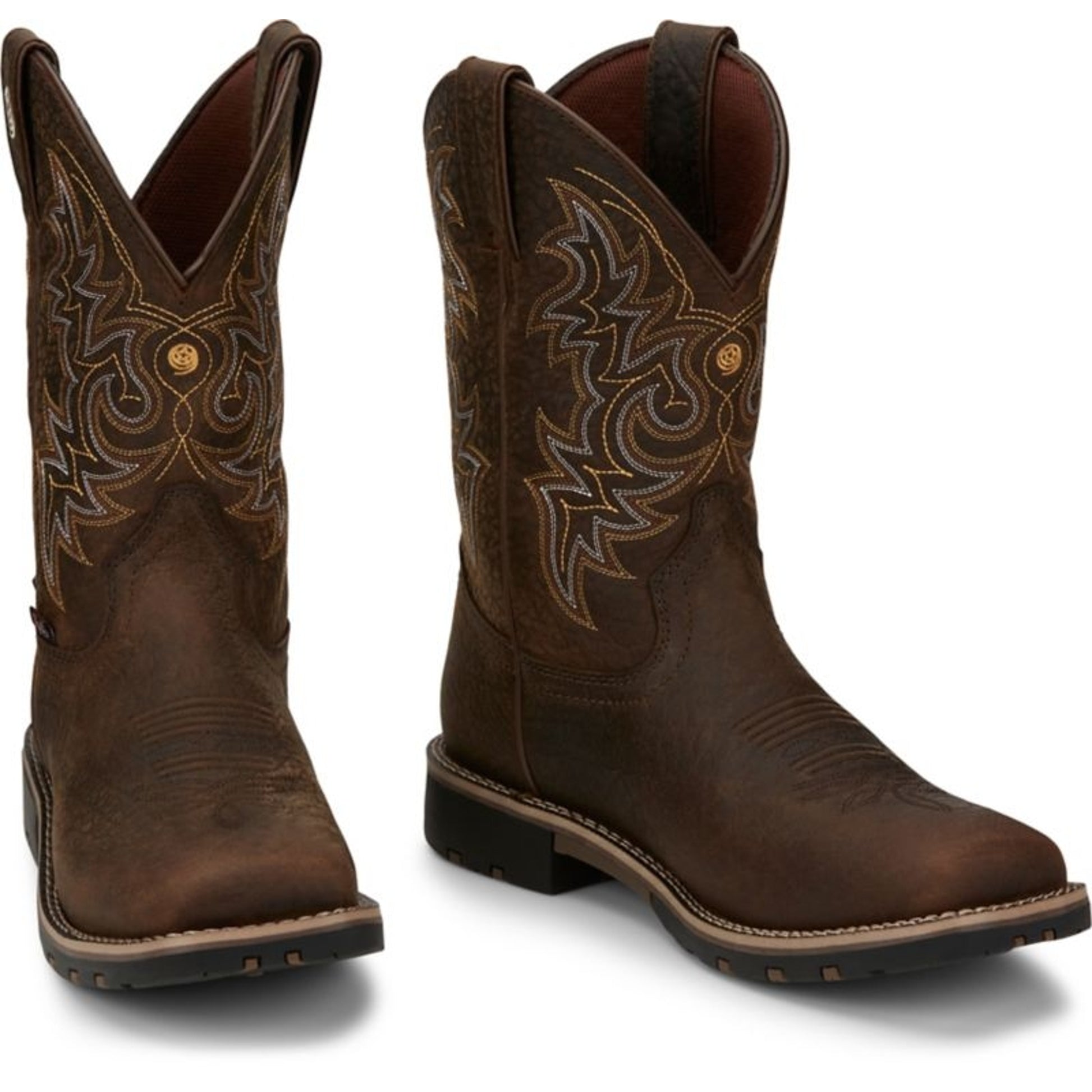 Justin Mens George Strait Fireman Sq Boots