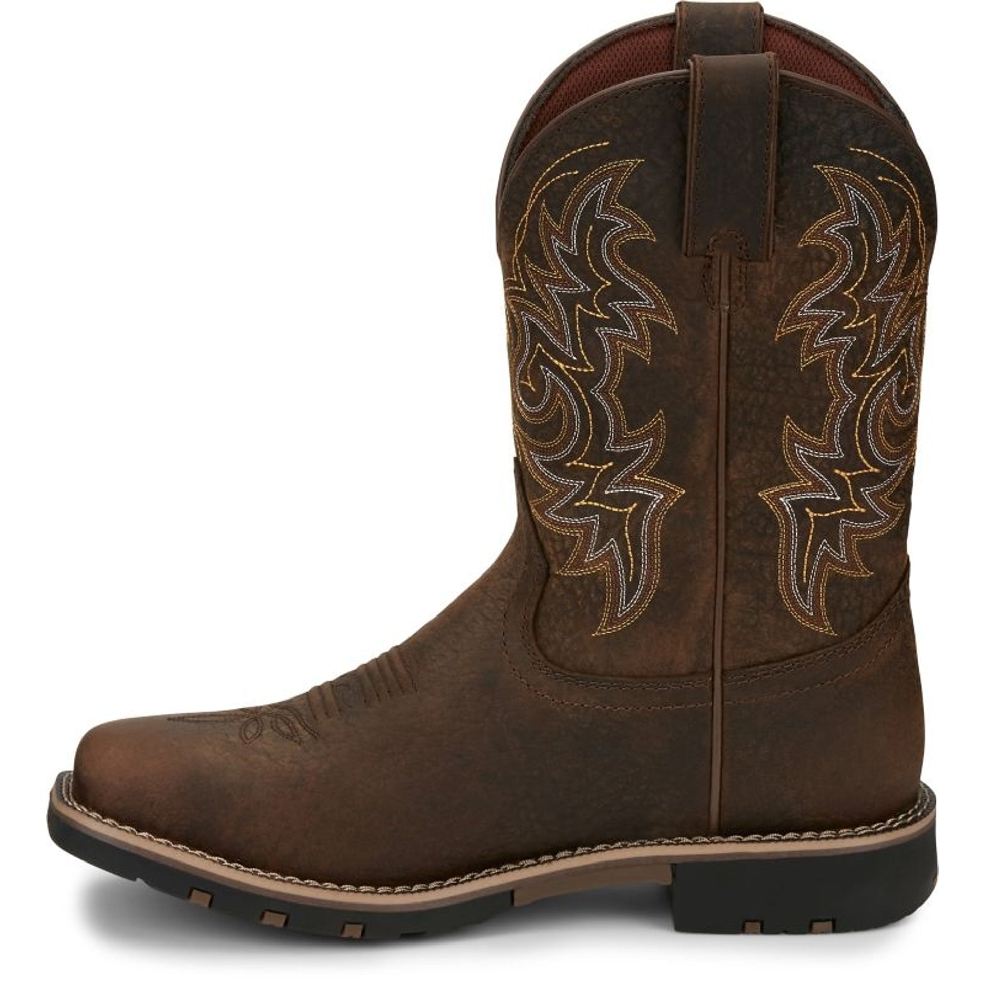 Justin Mens George Strait Fireman Sq Boots