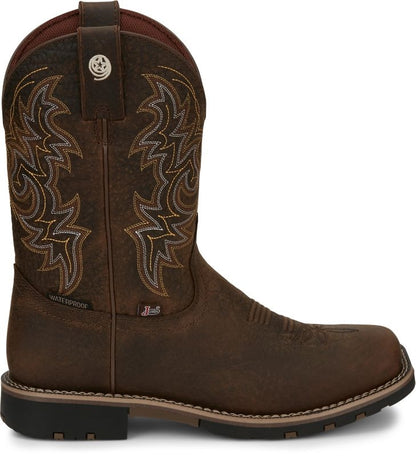 Justin Mens George Strait Fireman Sq Boots