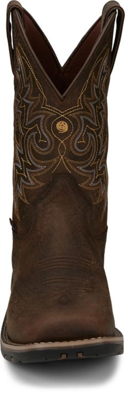 Justin Mens George Strait Fireman Sq Boots
