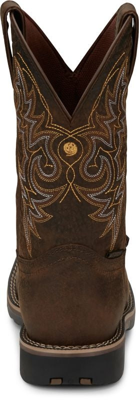 Justin Mens George Strait Fireman Sq Boots