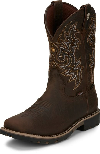 Justin Mens George Strait Fireman Sq Boots
