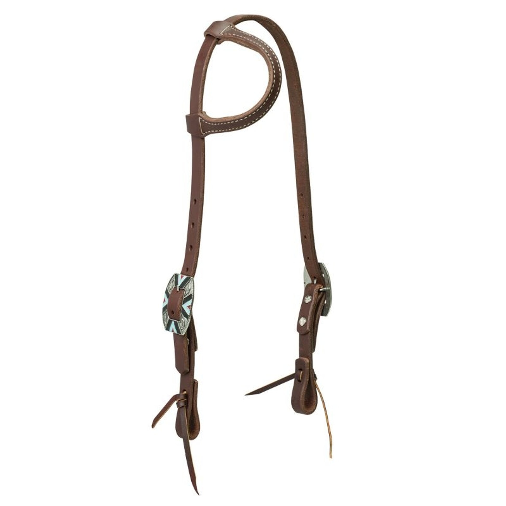 Weaver Working Sliding Ear Headstall with Rope Edge