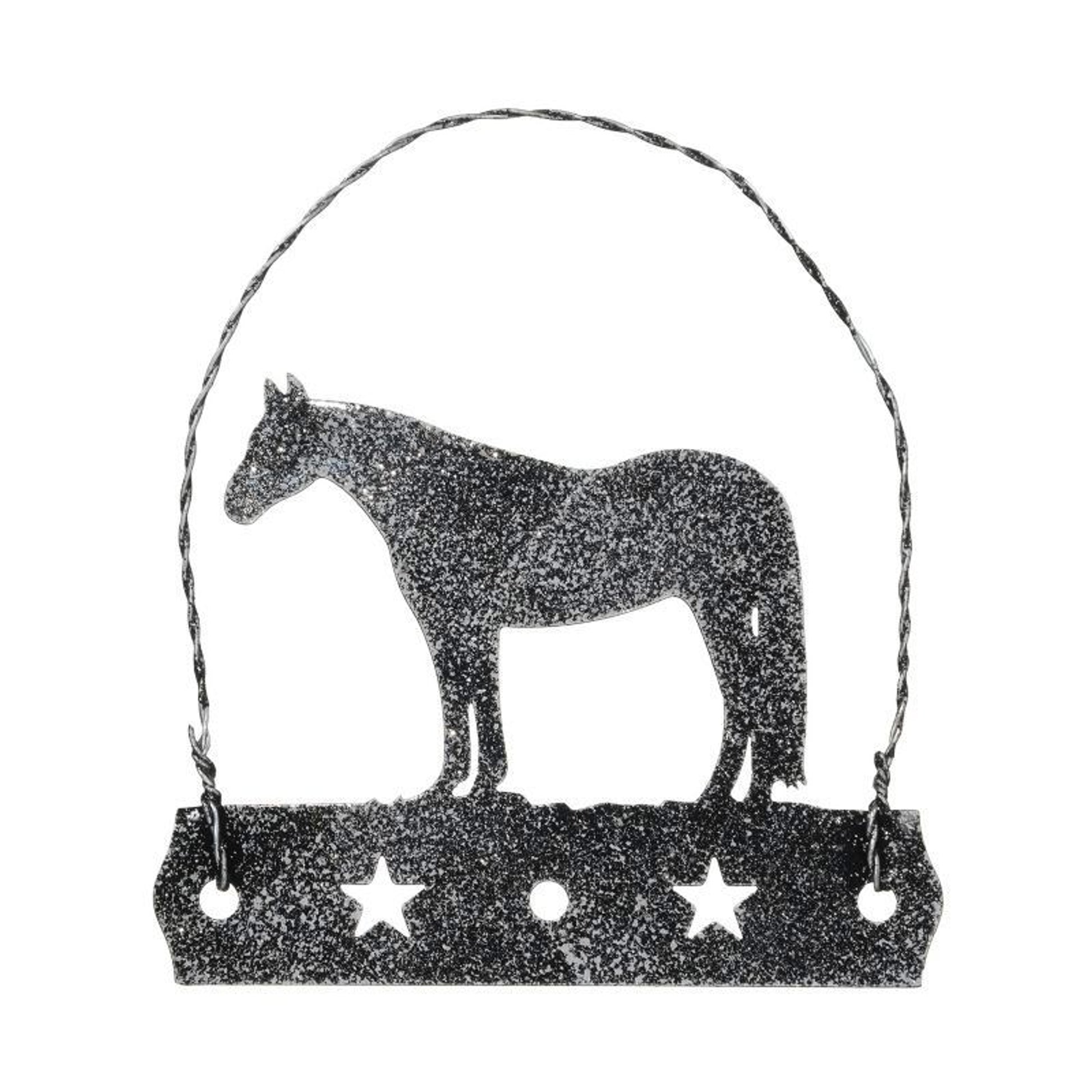 Equine Motif Glitter Ornament