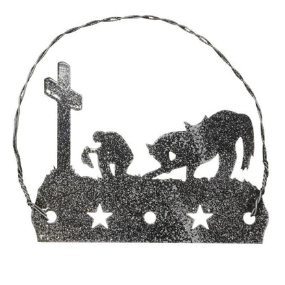 Equine Motif Glitter Ornament
