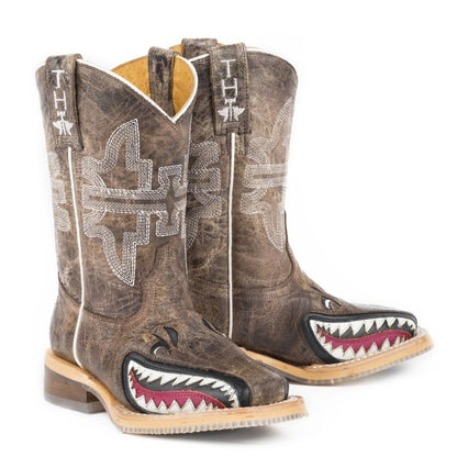 Tin Haul Kids I Dont Bite Maneater Sole Boots