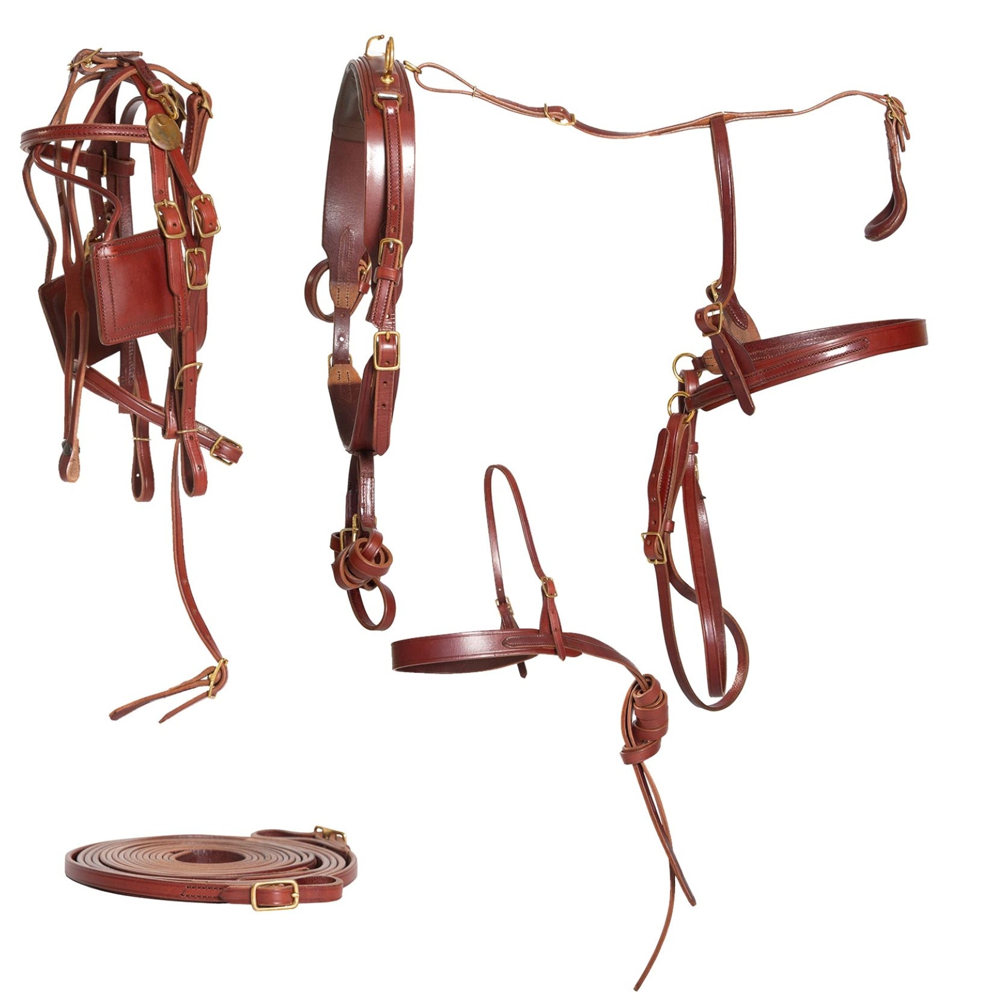 Ozark Russet Leather Pleasure Harness