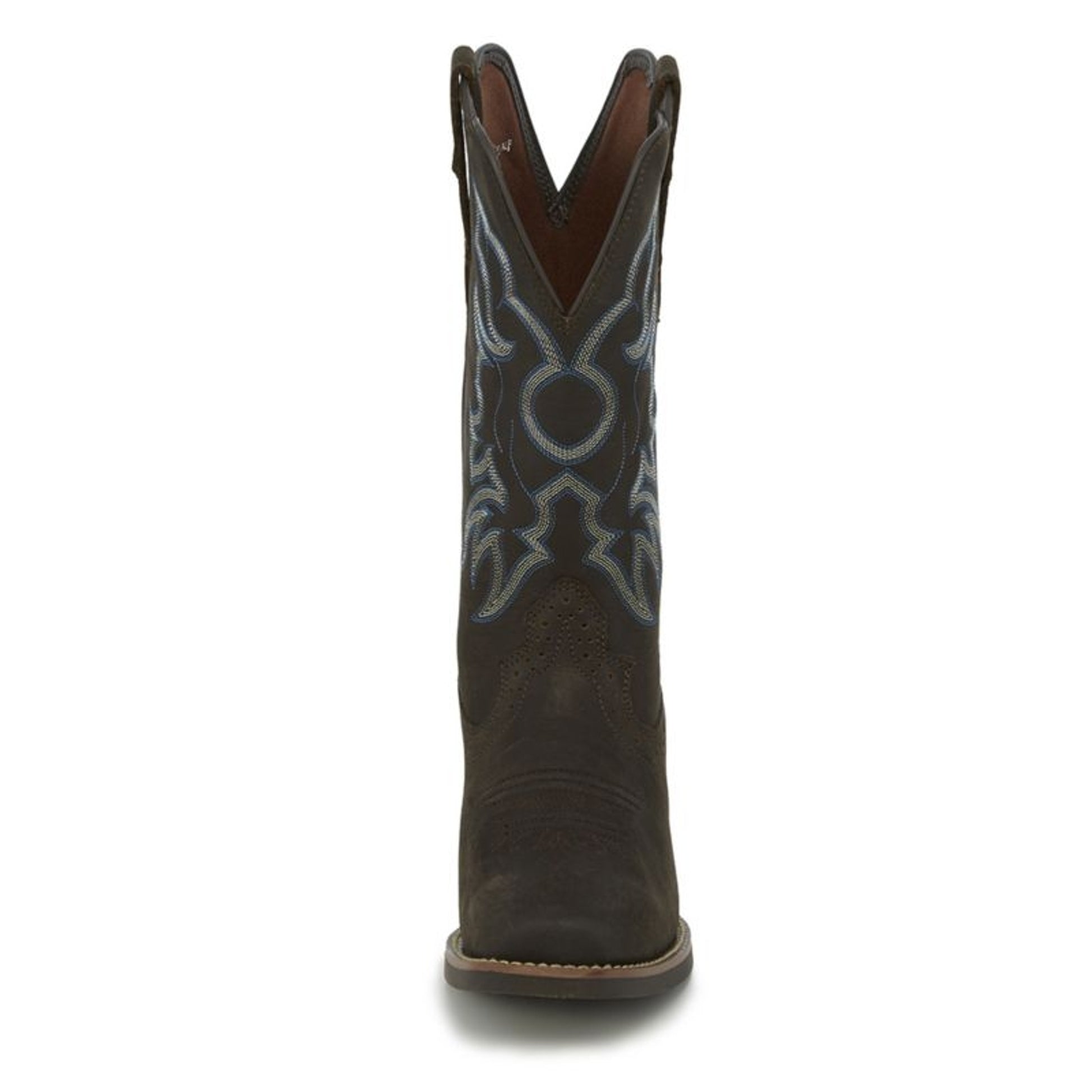 Justin Ladies Stampede Sq Toe Brandy Boots