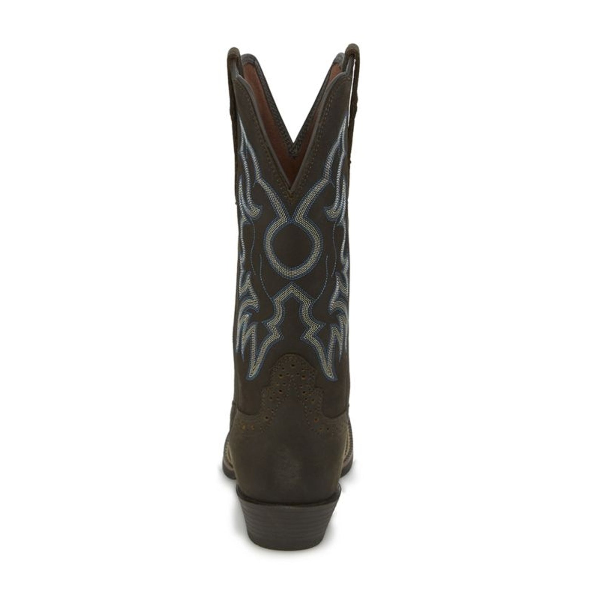 Justin Ladies Stampede Sq Toe Brandy Boots