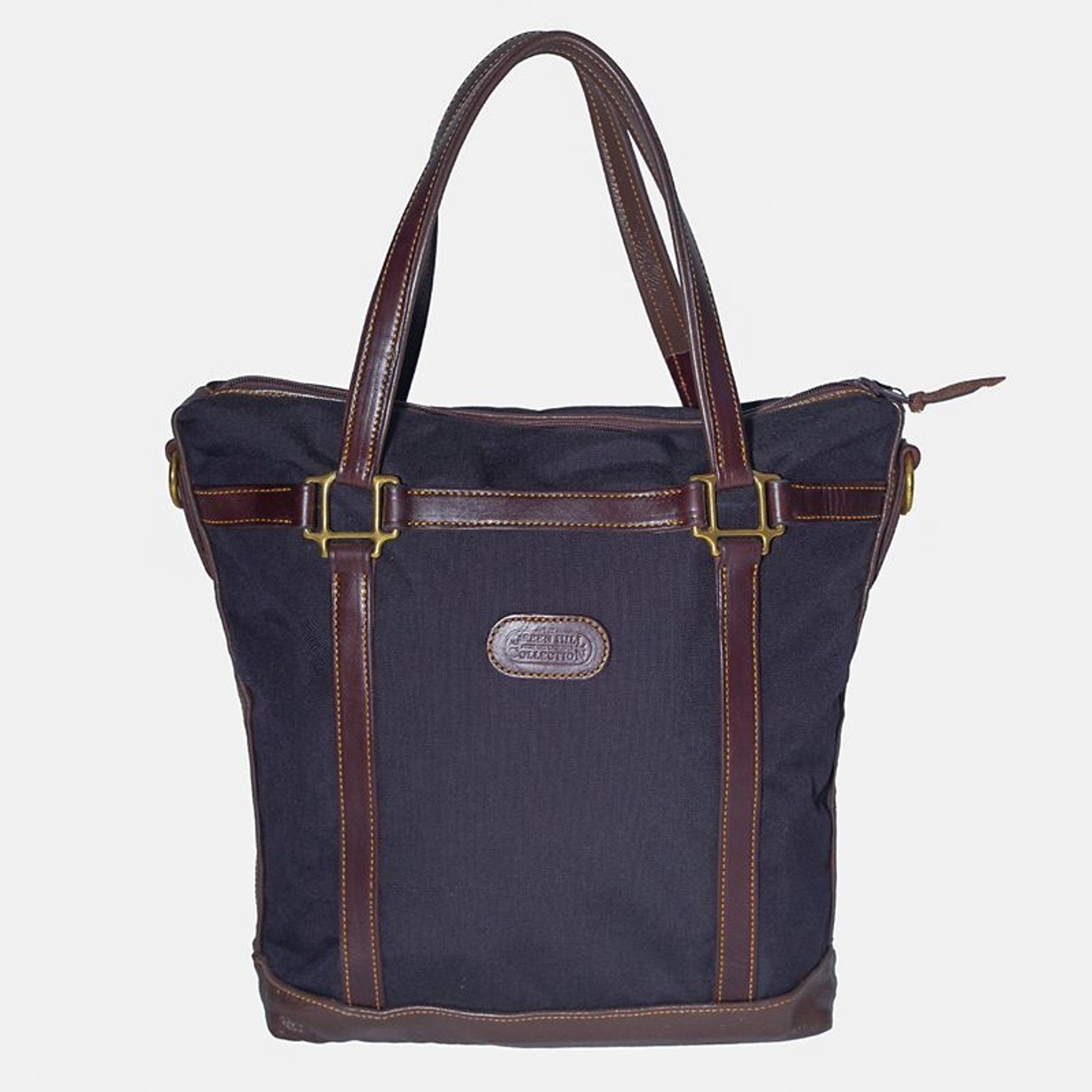 Personalized Green Hill Cordura Leather Tote