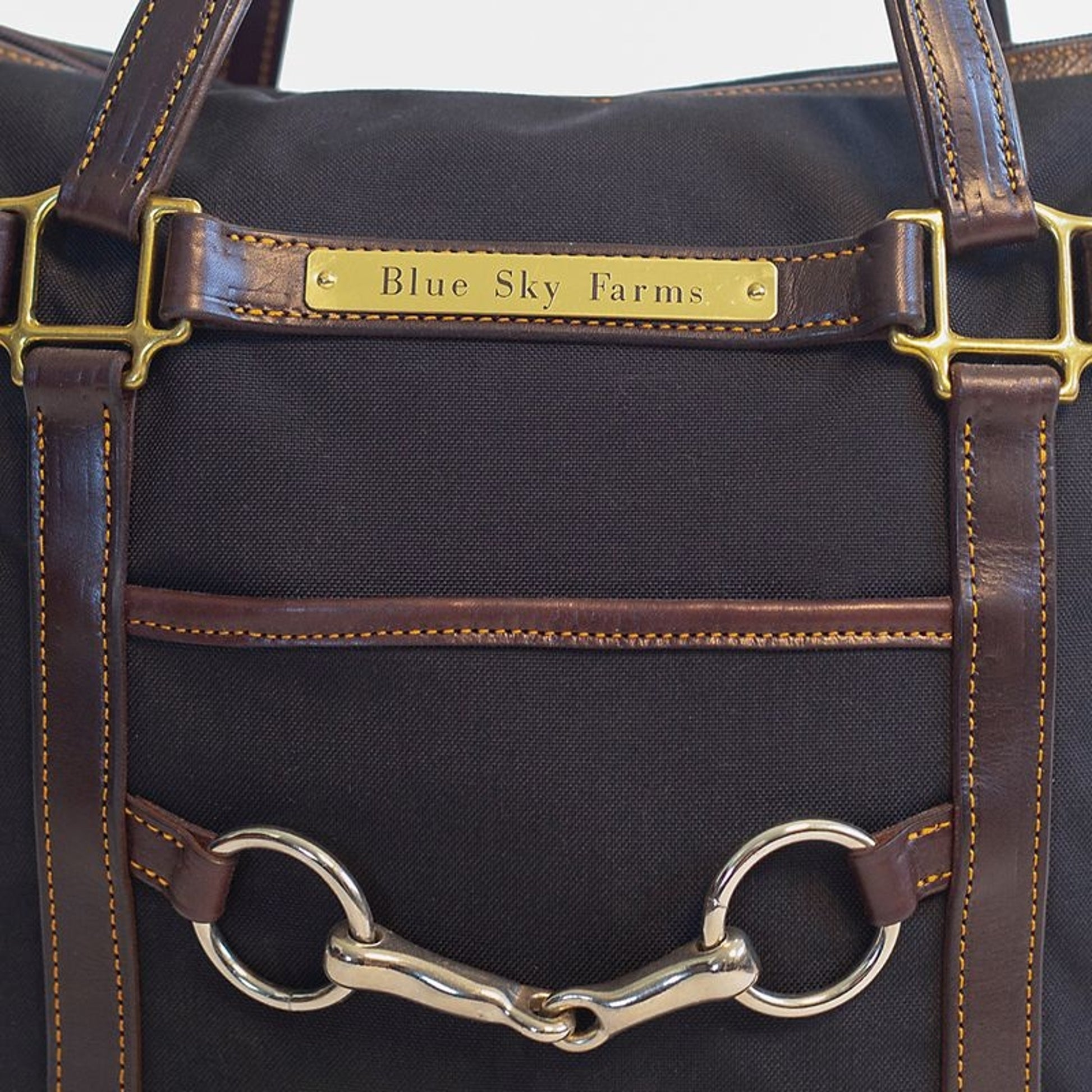 Personalized Green Hill Cordura Leather Tote