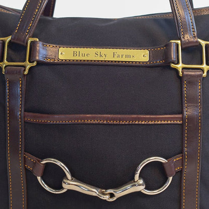 Personalized Green Hill Cordura Leather Tote