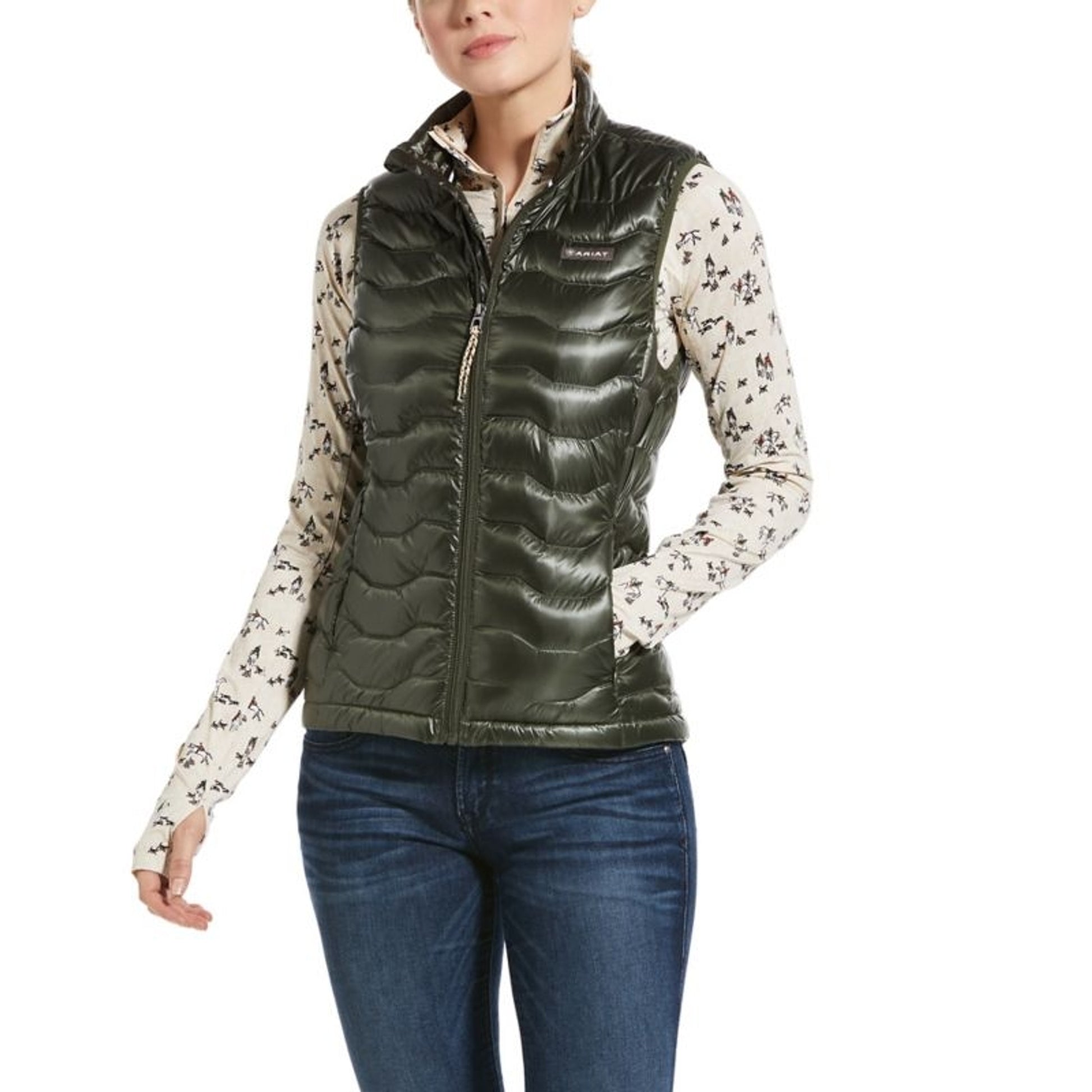 Ariat Ladies Ideal 3.0 Down Vest Small Antique Mos