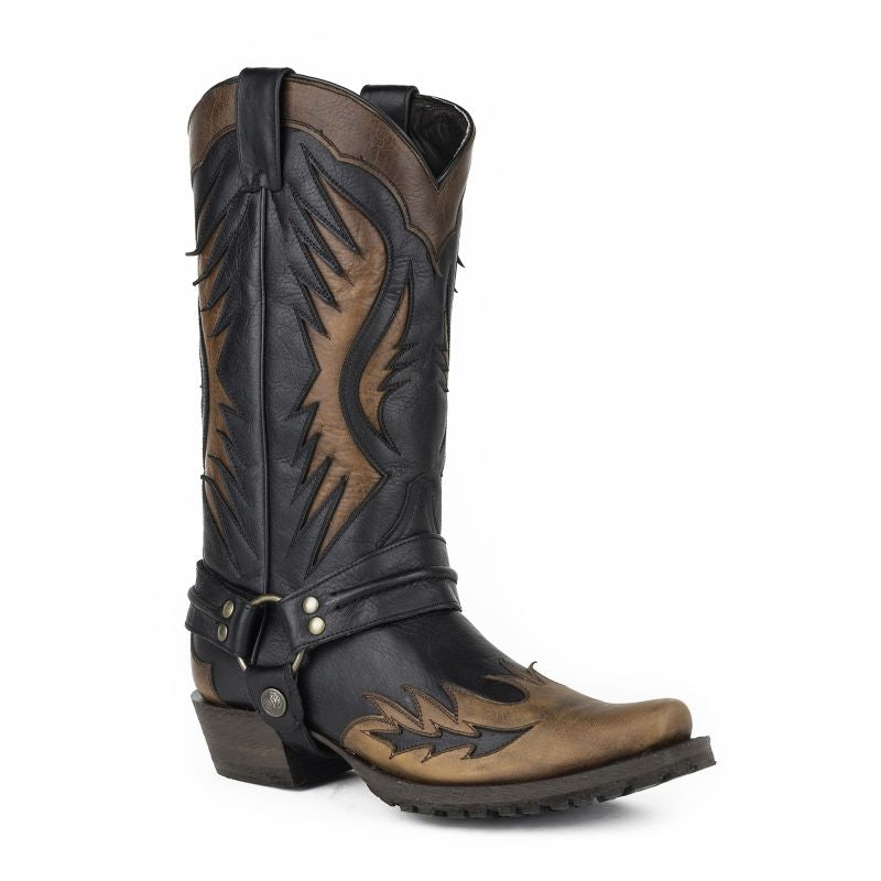 Stetson Mens Outlaw Laser Wings Brn Boots