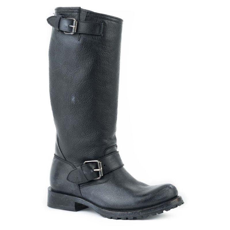 Stetson Ladies Rnd Toe Blk Side Belt Boots