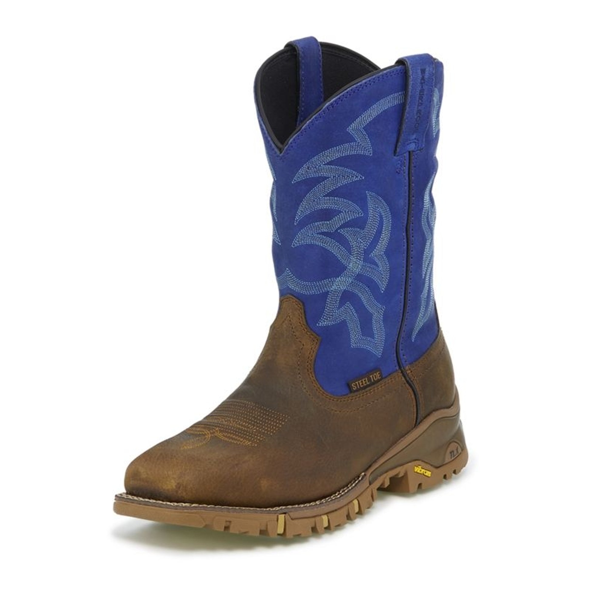 Tony Lama Mens WP Steel Rousta Blue Boots